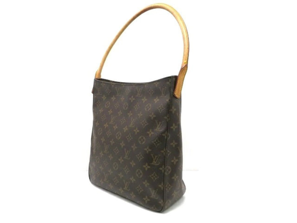 Louis Vuitton Shoulder Monogram Looping Bag Brown